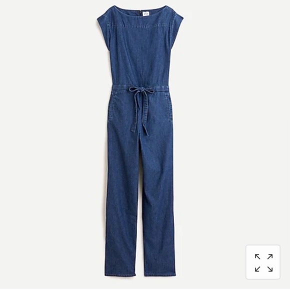 J Crew Boatneck Jumpsuit in Chambray - Picture 4 of 7